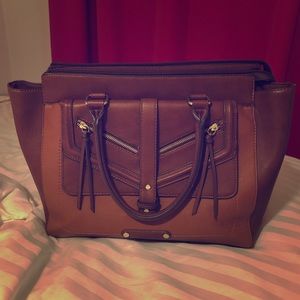 brown western style shoulder bag satchel